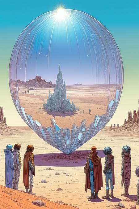 00442-3356108393-_lora_Moebius (Jean Giraud) Style_1_Moebius (Jean Giraud) Style - imagine plenty of people gathered around a large chromium crys.png